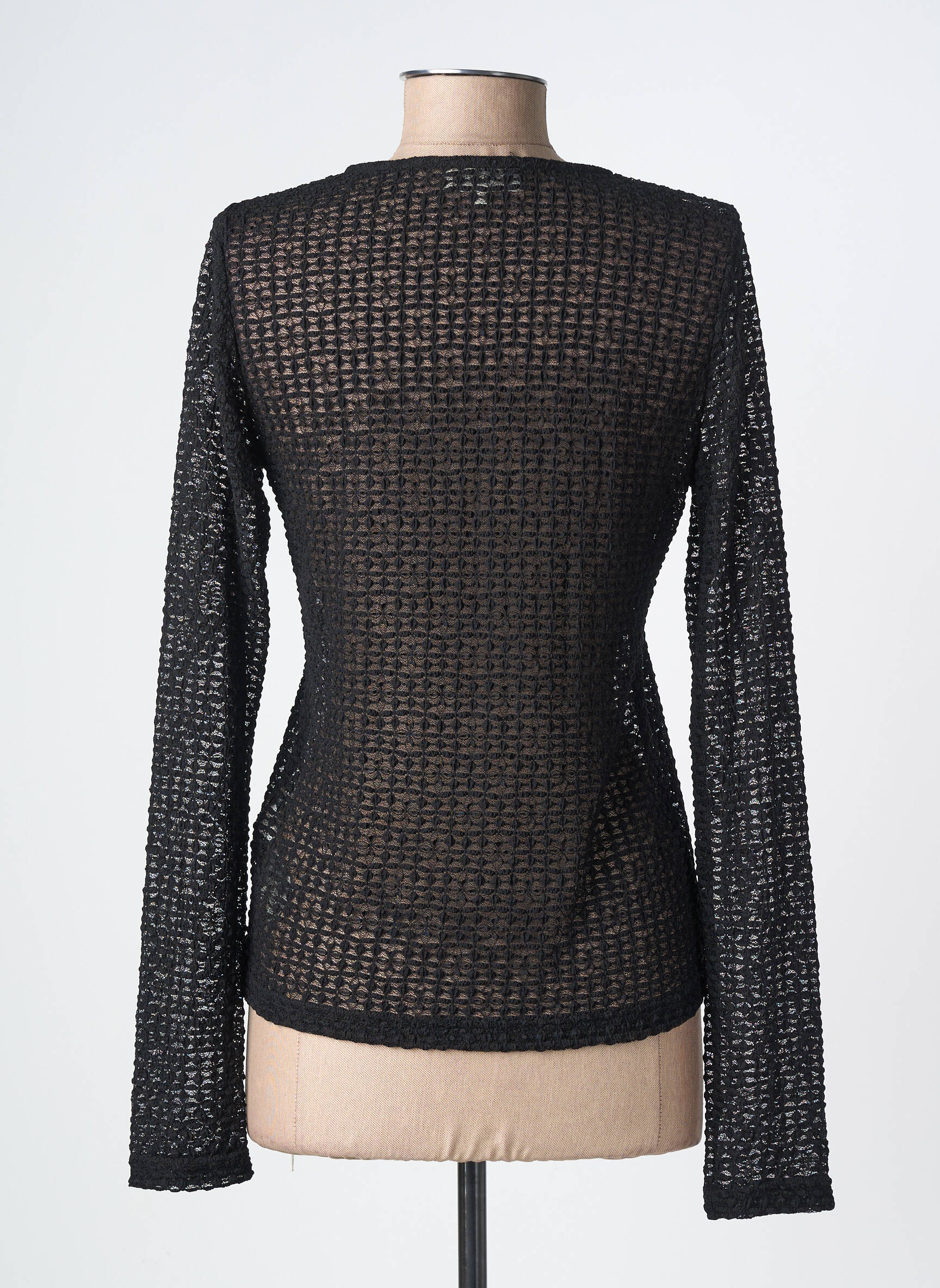 Gilet manches longues stretch noir GRACE & MILA femme