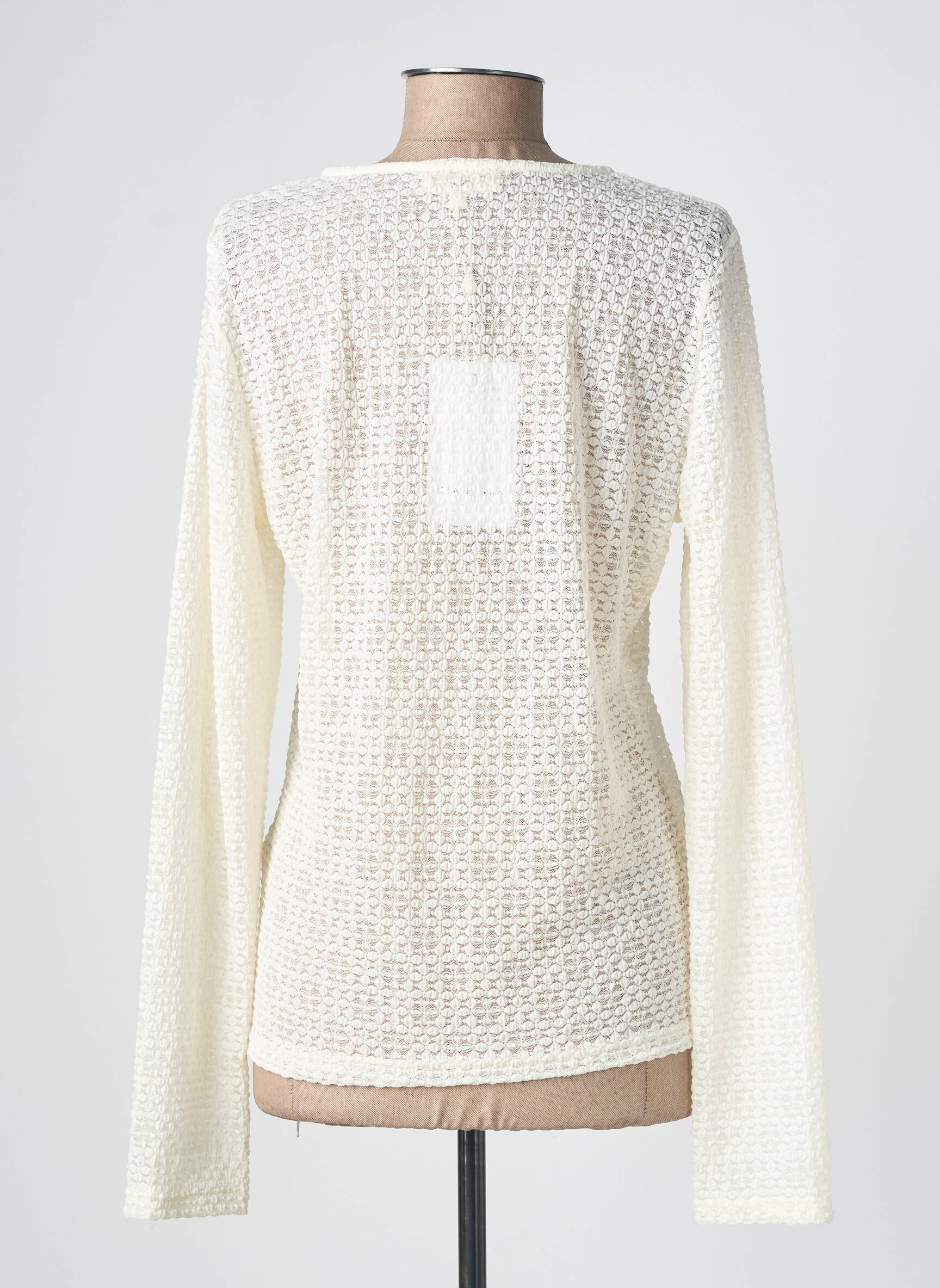 Gilet manches longues stretch blanc GRACE & MILA femme