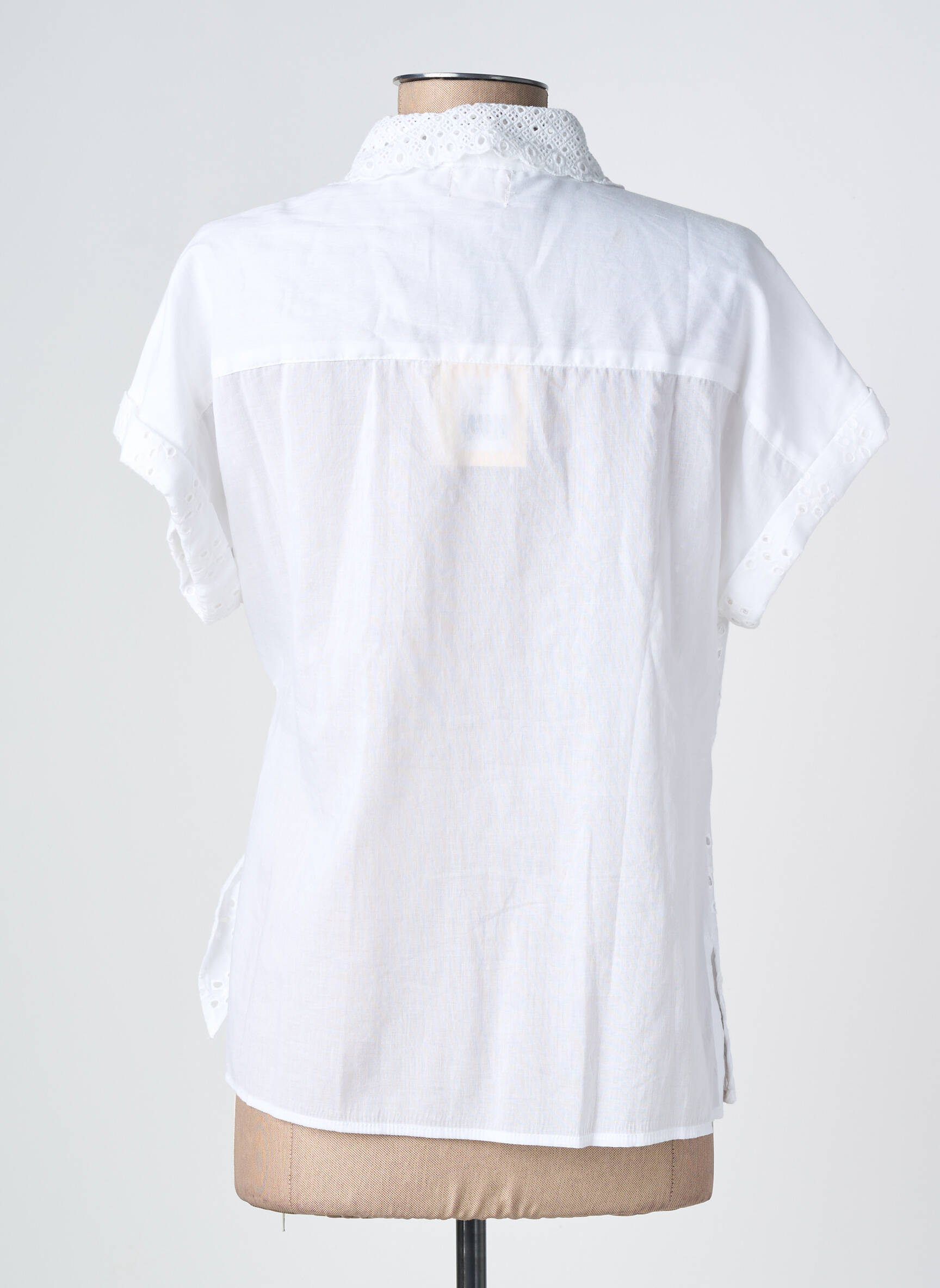 Top manches courtes manches courtes blanc ANGE femme
