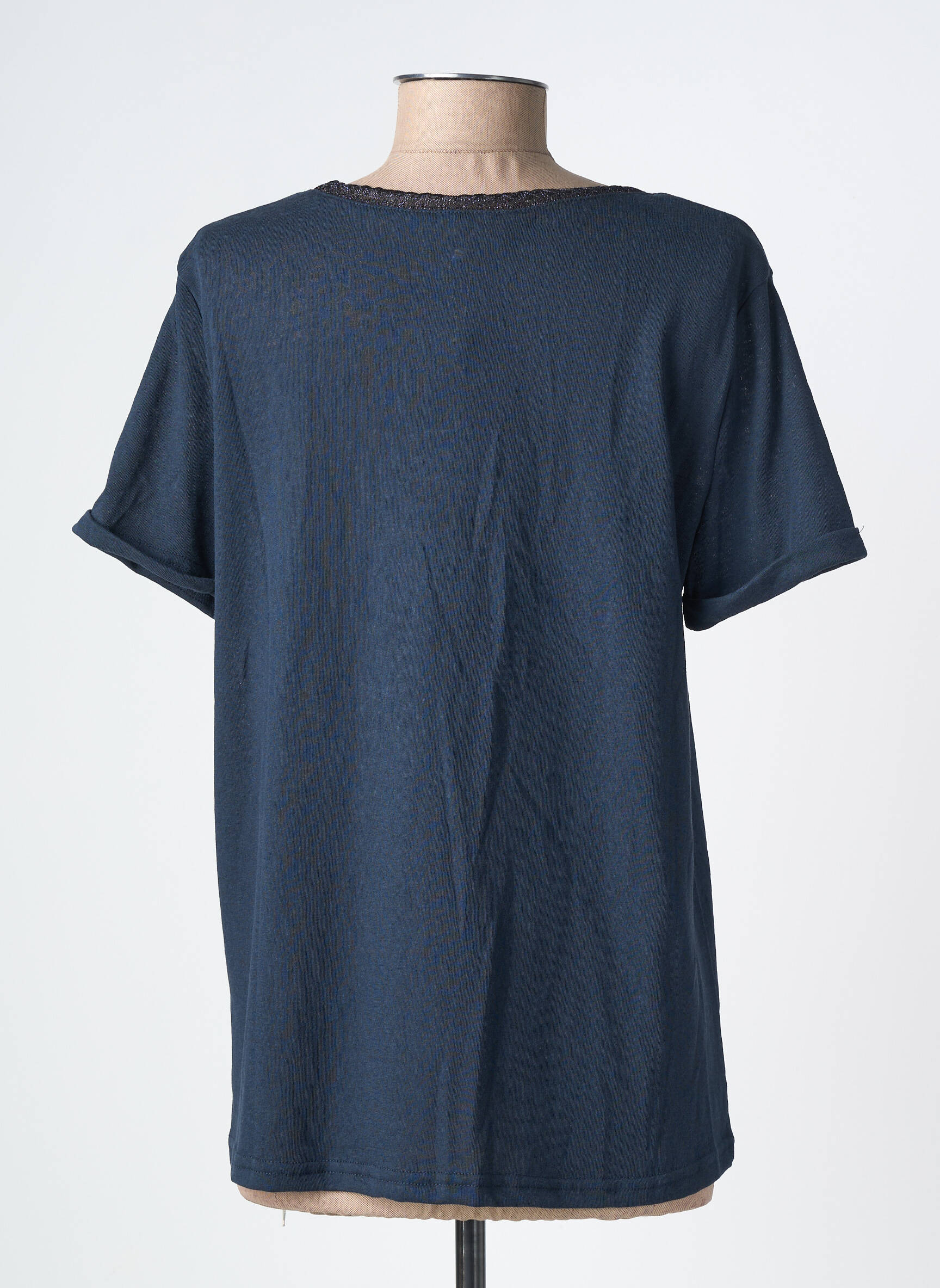 T-shirt coupe droite manches courtes bleu GRACE & MILA femme
