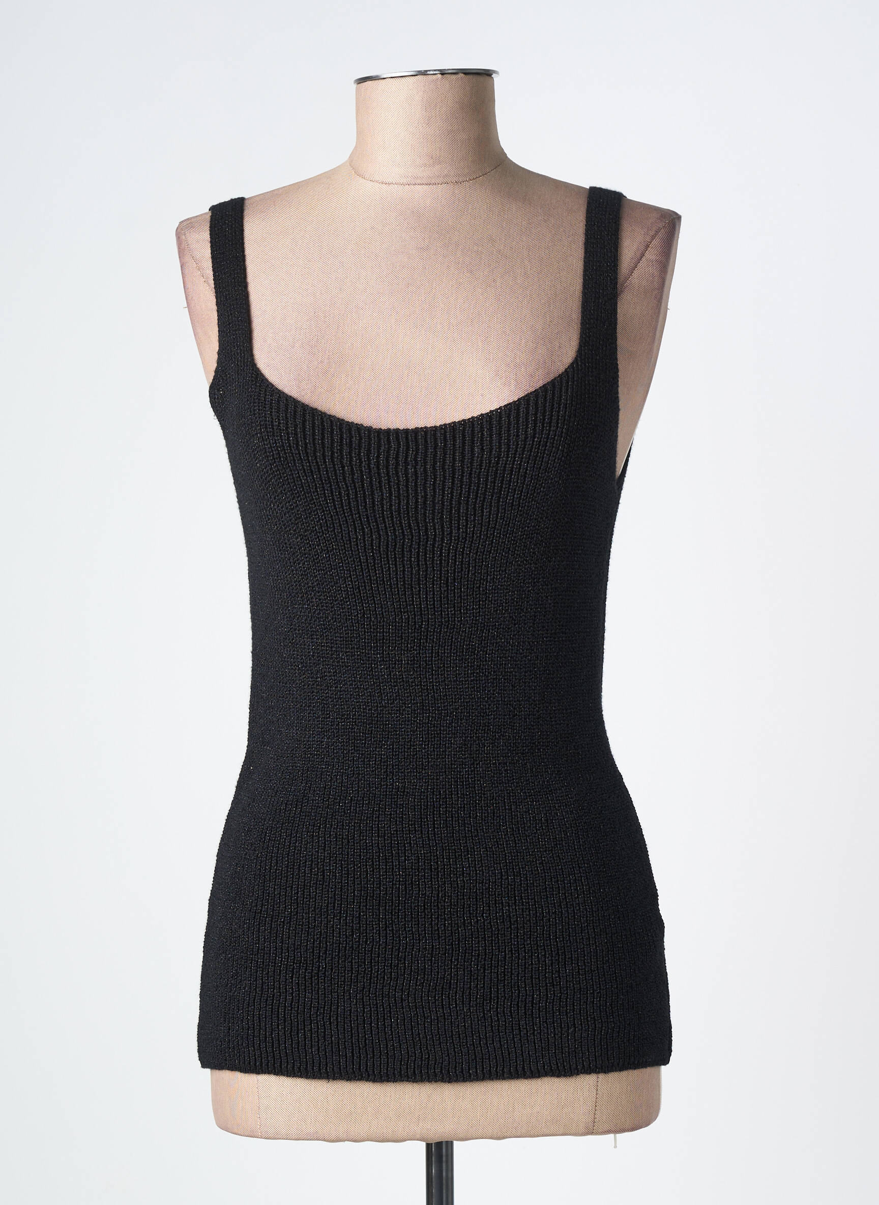 Débardeur stretch sans manche noir ANGE femme
