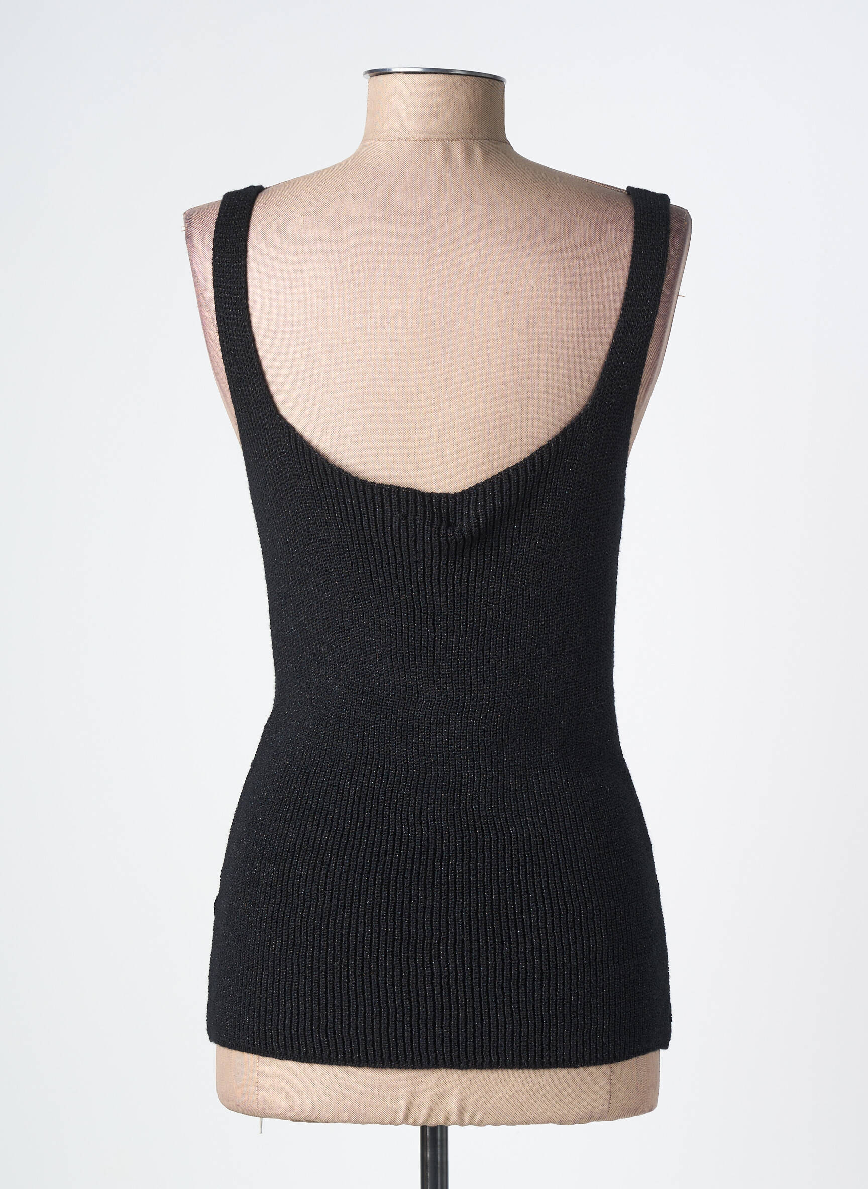 Débardeur stretch sans manche noir ANGE femme
