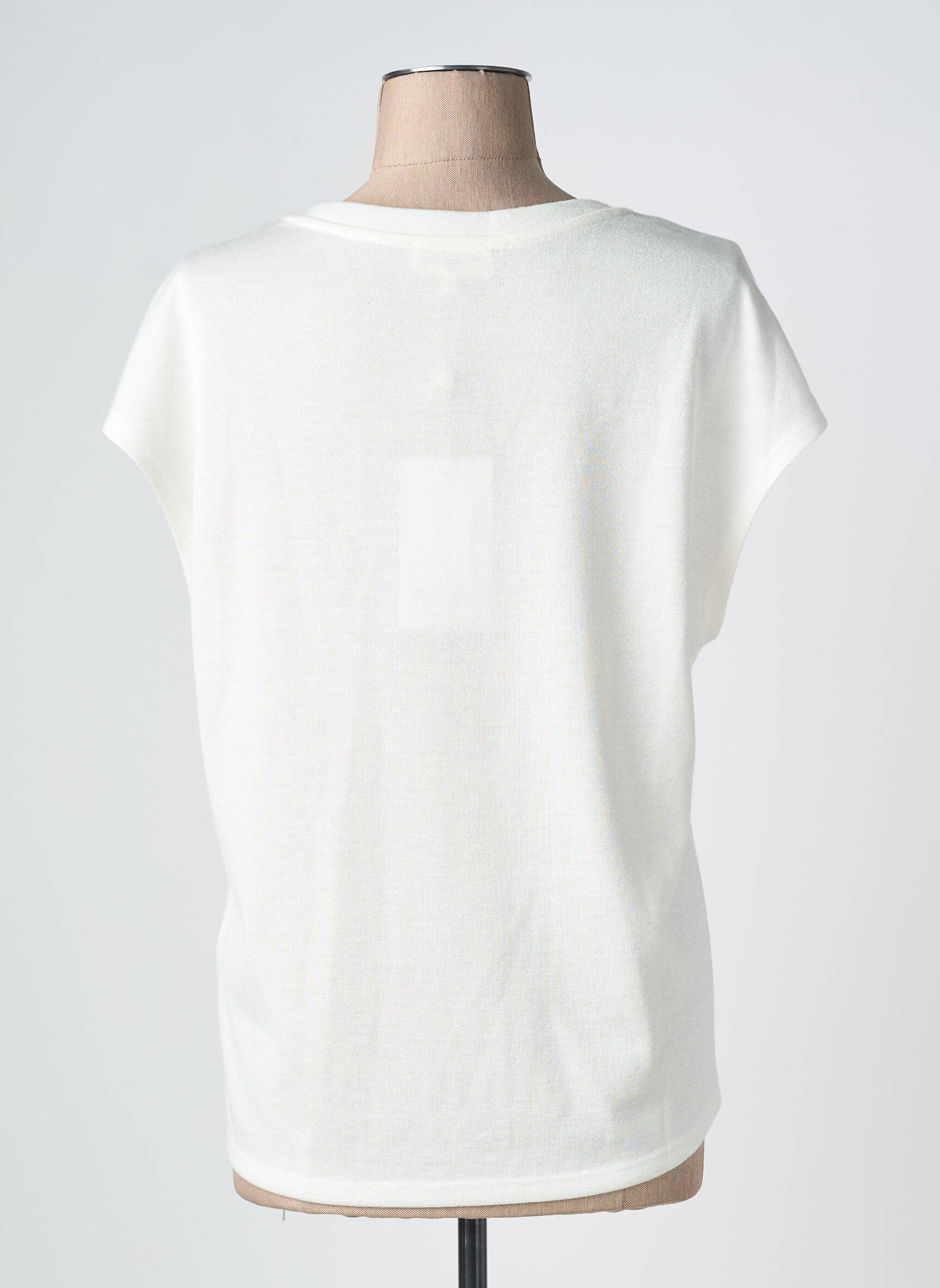 T-shirt coupe droite manches courtes blanc GRACE & MILA femme