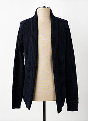Gilet manches longues col châle bleu IKKS homme