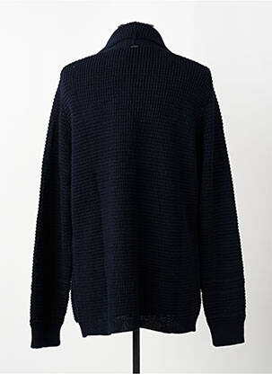Gilet manches longues col châle bleu IKKS homme