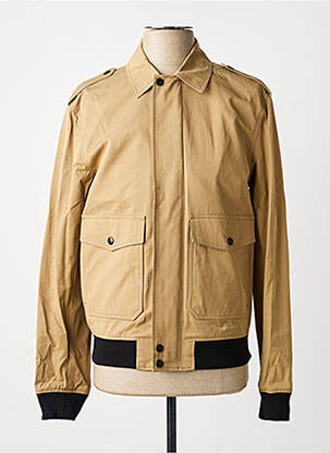 Blouson fermeture zippée sous rabat pressionné beige THE KOOPLES homme