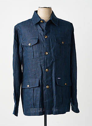 Veste casual fermeture boutonnée sur le devant bleu FACONNABLE homme