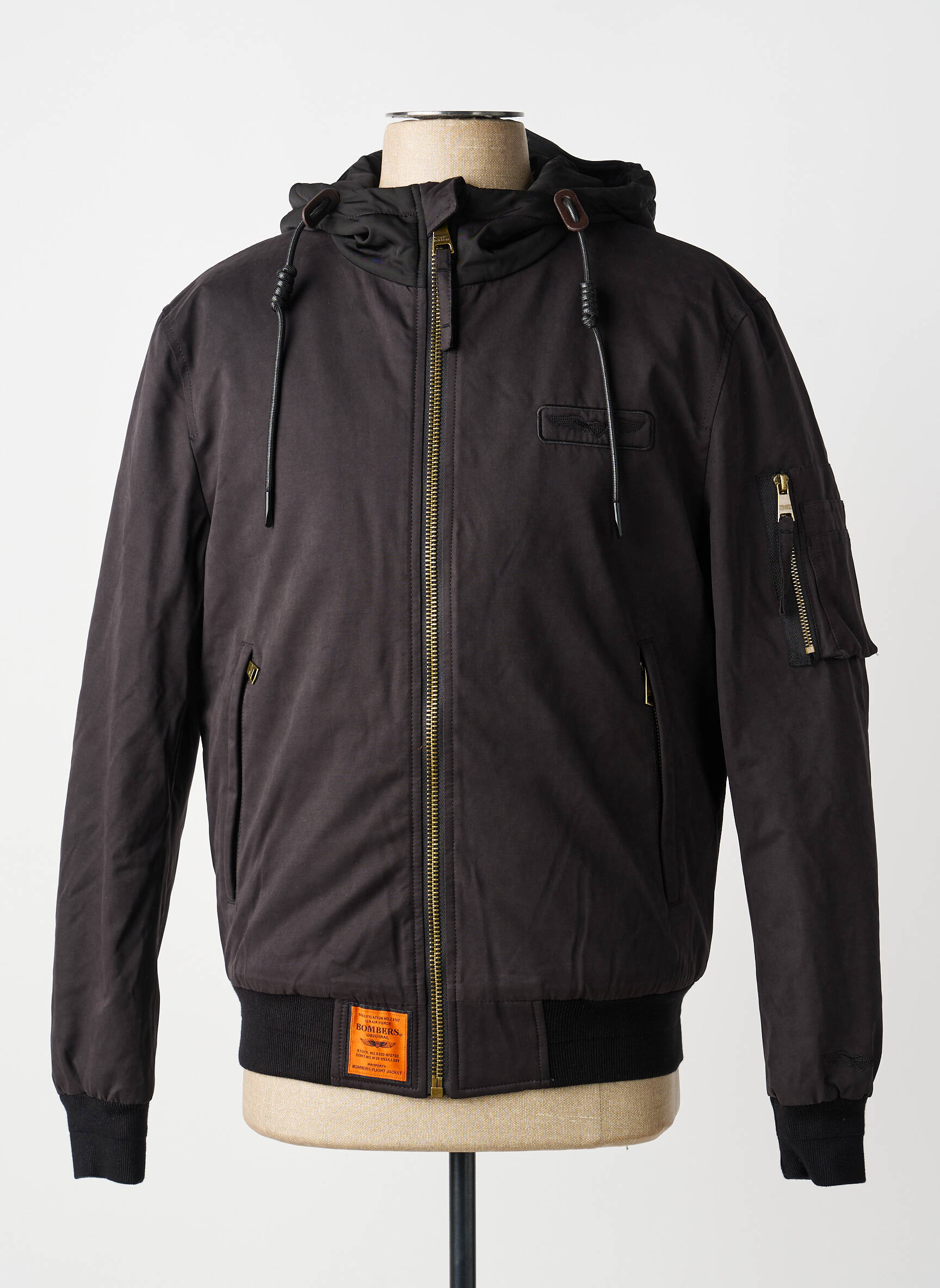 Blouson poches noir BOMBERS homme