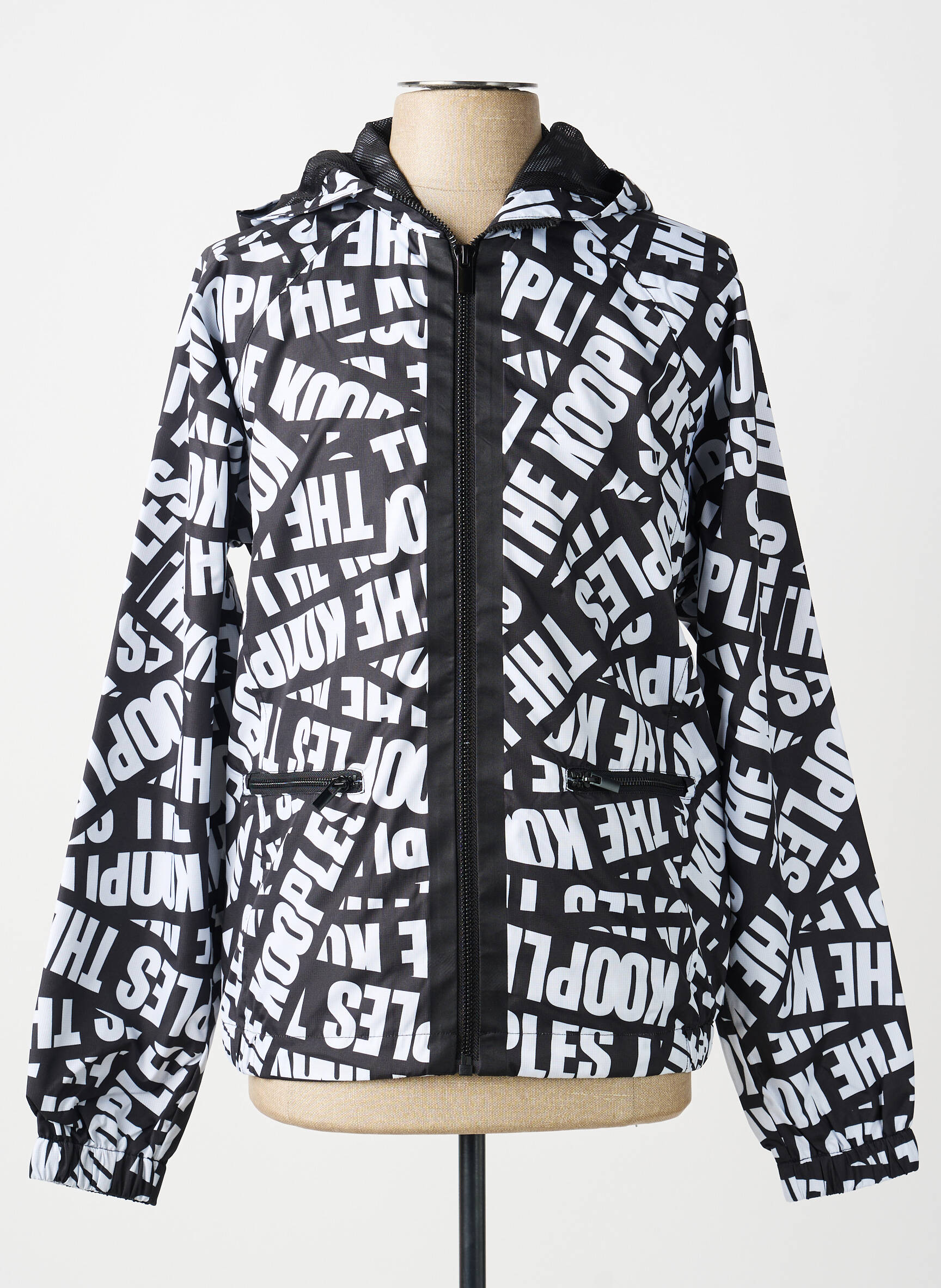 Coupe-vent resserrée sur le bas a capuche noir THE KOOPLES homme