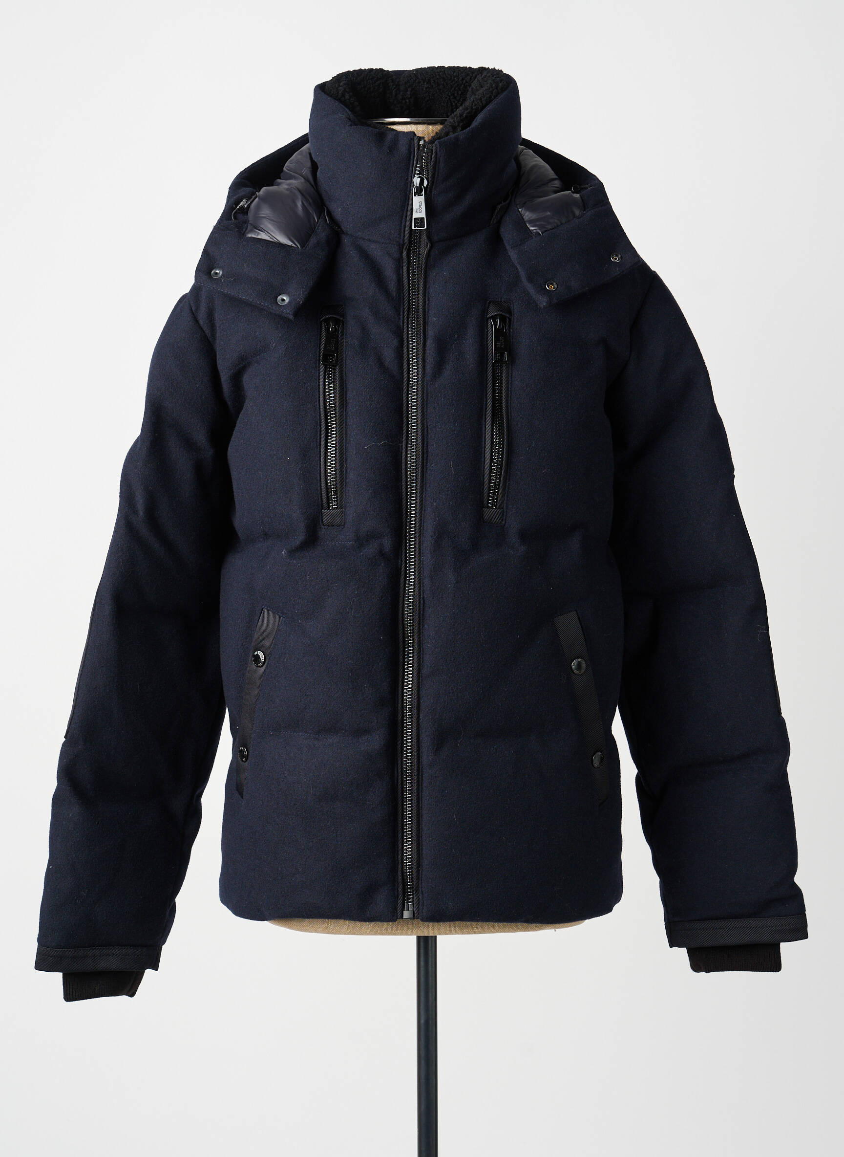 Doudoune manches longues a capuche bleu THE KOOPLES homme
