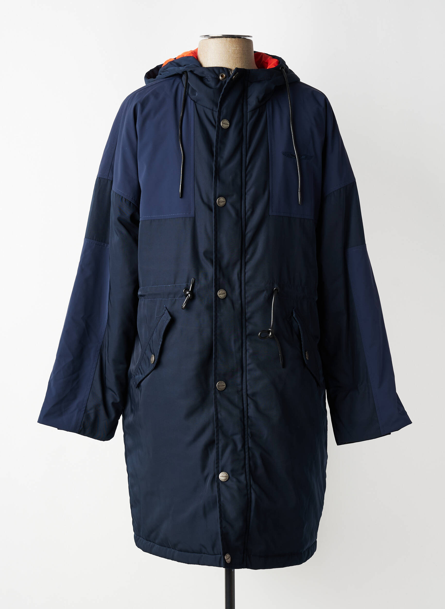 Parka finition intérieure doublure satiné a capuche bleu BOMBERS homme