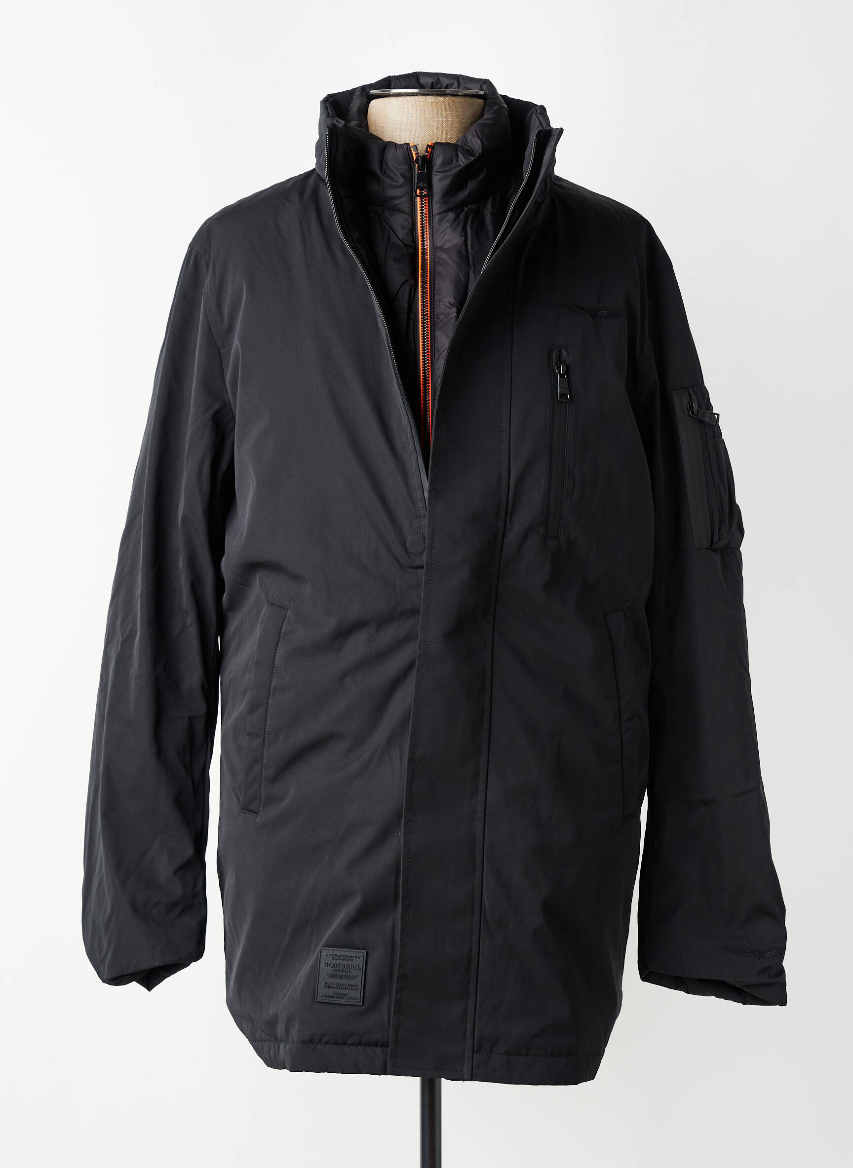 Blouson poches noir BOMBERS homme