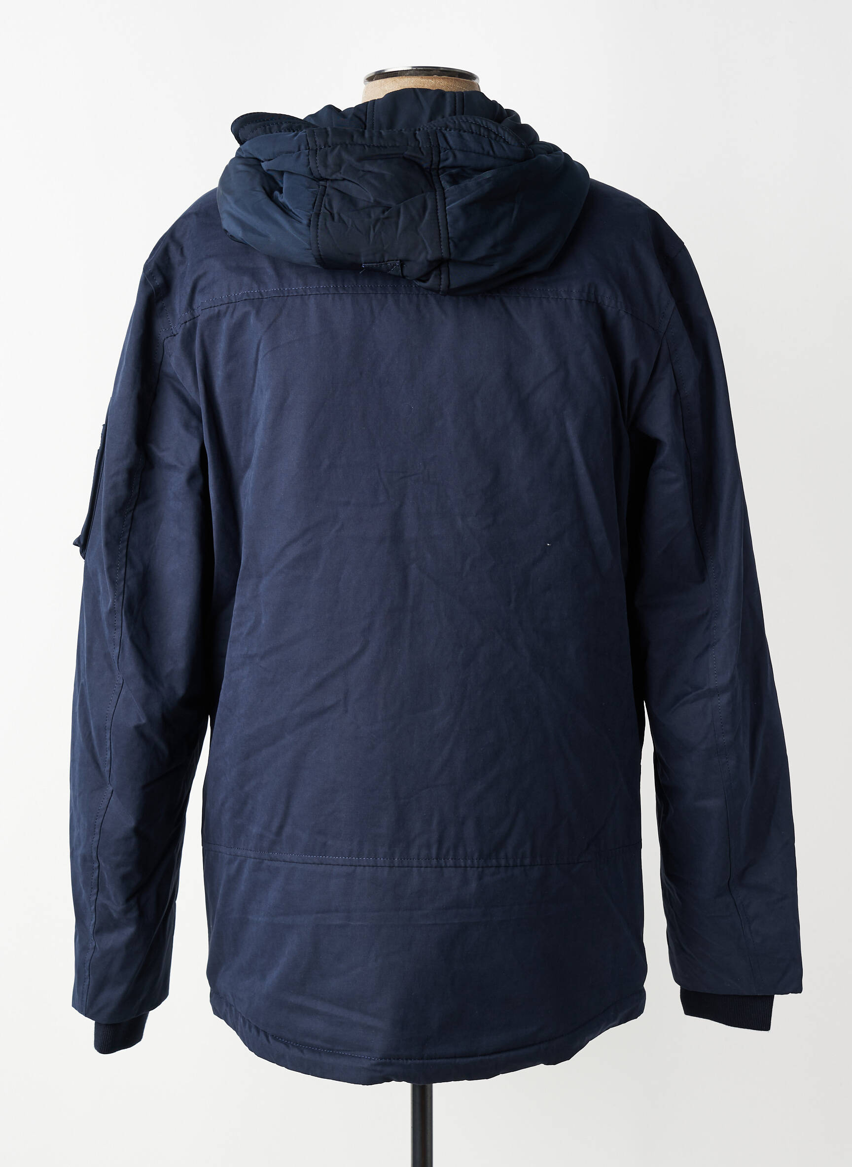 Blouson fermeture zippée sous rabat pressionné bleu BOMBERS homme
