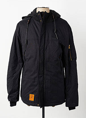 Parka finition intérieure doublure satiné a capuche noir BOMBERS homme