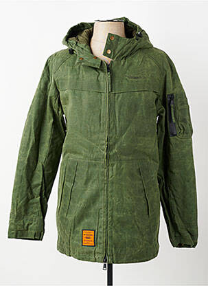 Parka finition intérieure doublure satiné a capuche vert BOMBERS homme
