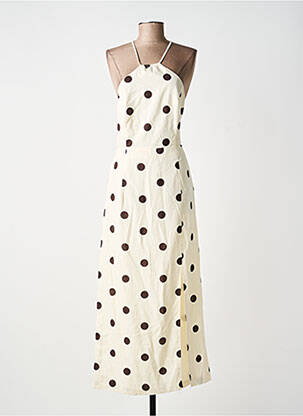 Robe longue sans manche sans manche beige GRACE & MILA femme
