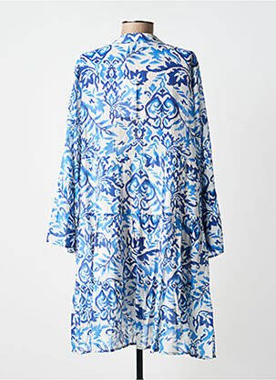 Robe courte manches longues manches longues bleu CHOKLATE femme