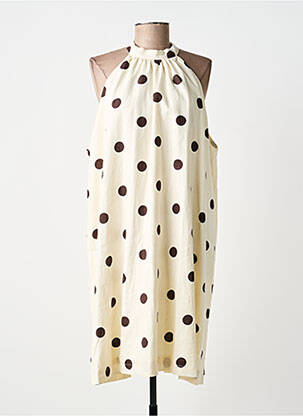 Robe courte sans manche sans manche beige GRACE & MILA femme