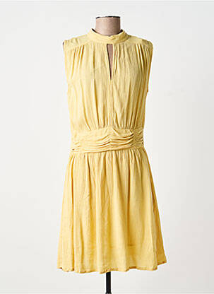 Robe courte sans manche sans manche jaune ANGE femme