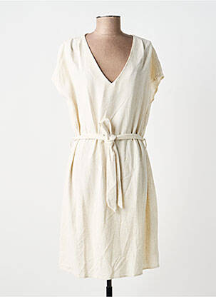 Robe courte manches courtes manches courtes beige GRACE & MILA femme