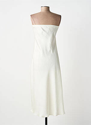 Robe mi-longue sans manche sans manche blanc ANGE femme