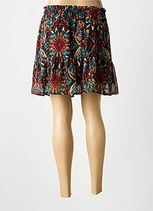 Jupe courte taille élastique marron LILI & LALA femme