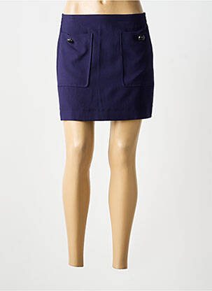 Jupe courte poches bleu ANGE femme
