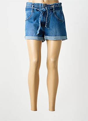 Short tissage denim taille normale bleu NINA CARTER femme