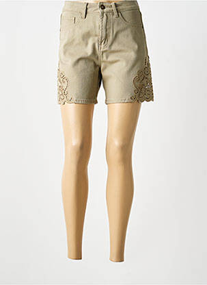 Short tissage denim taille normale vert ORAIJE femme