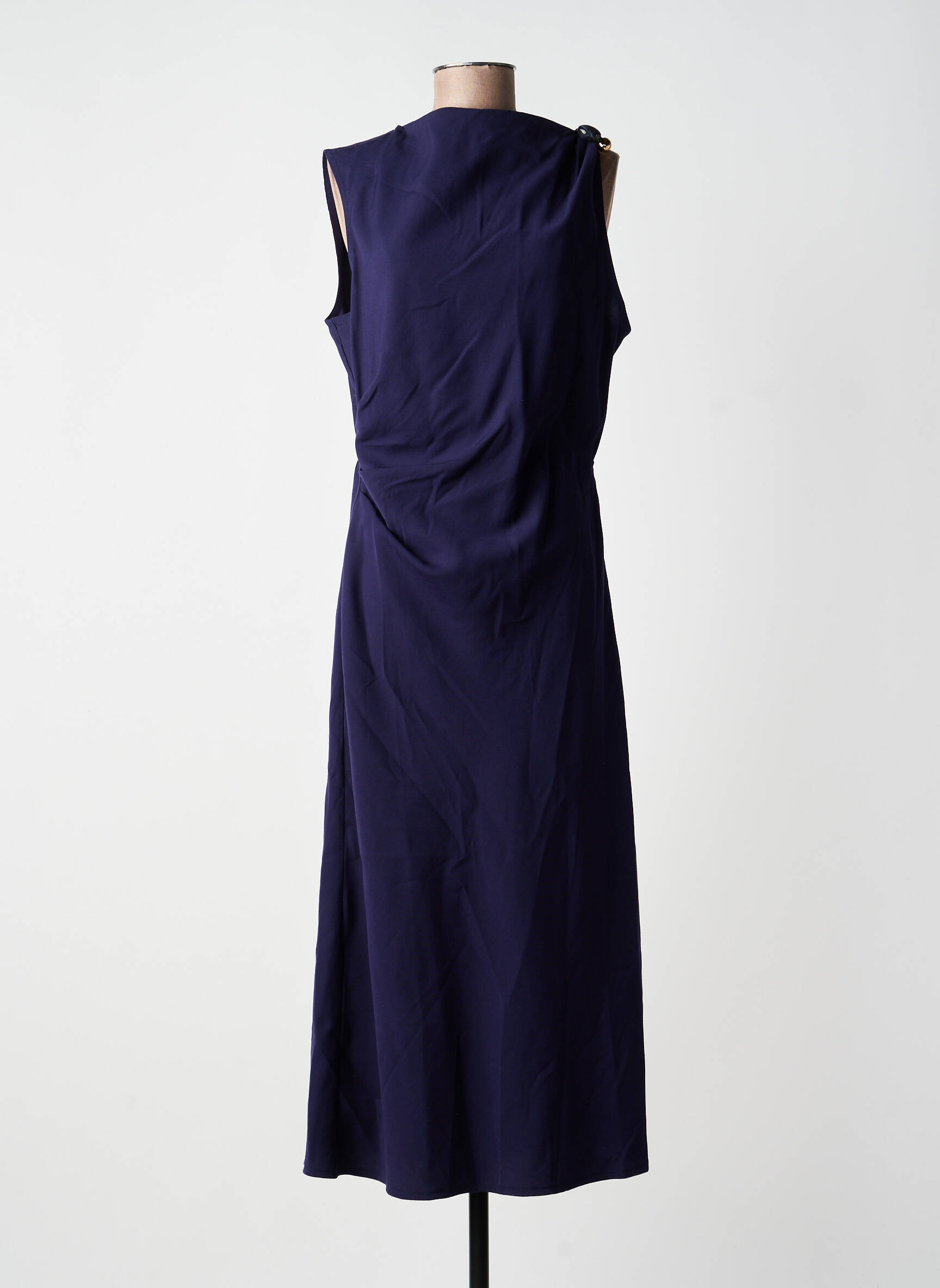Robe longue sans manche sans manche bleu ANGE femme