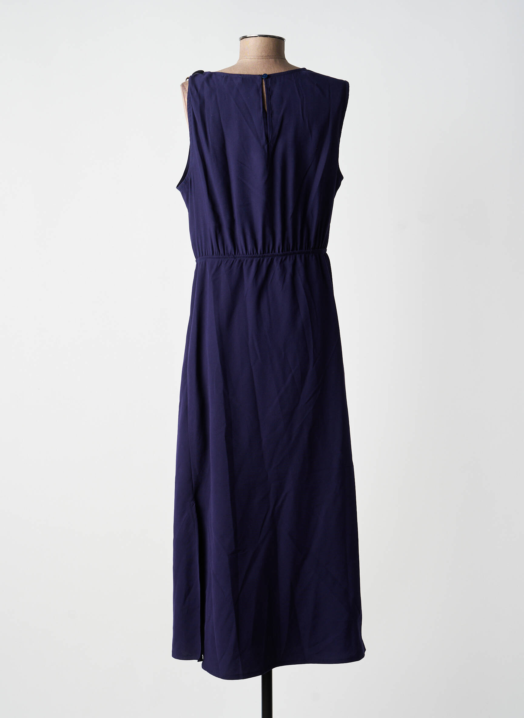 Robe longue sans manche sans manche bleu ANGE femme