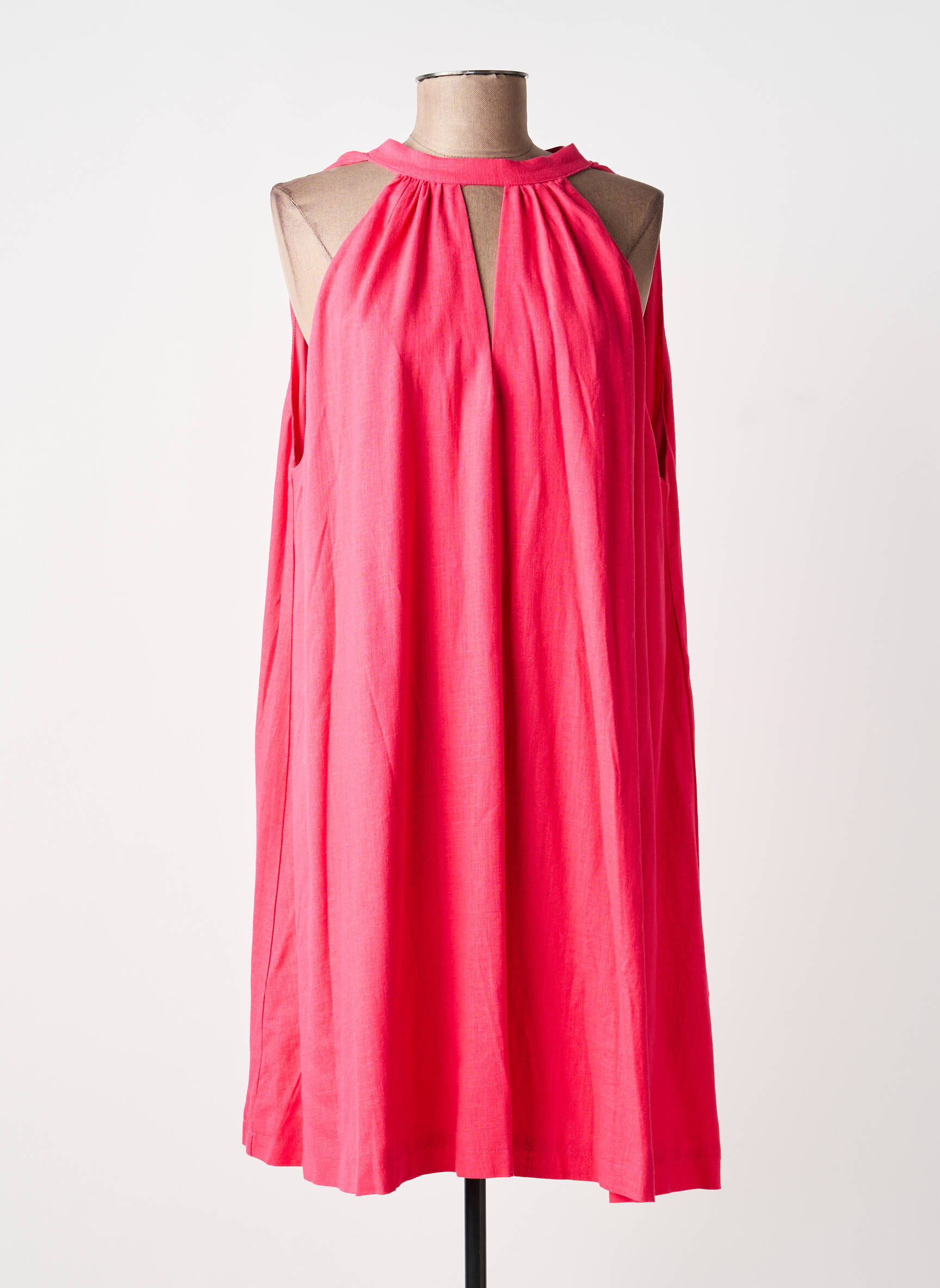 Robe courte sans manche sans manche rose GRACE & MILA femme