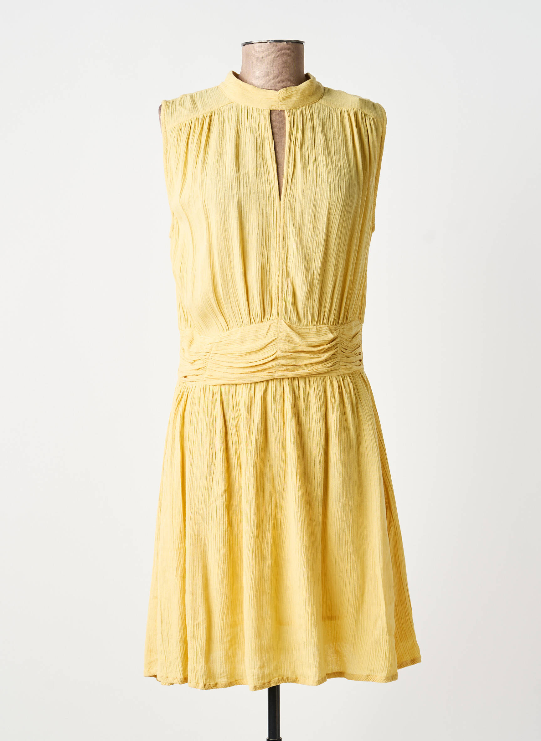Robe courte sans manche sans manche jaune ANGE femme