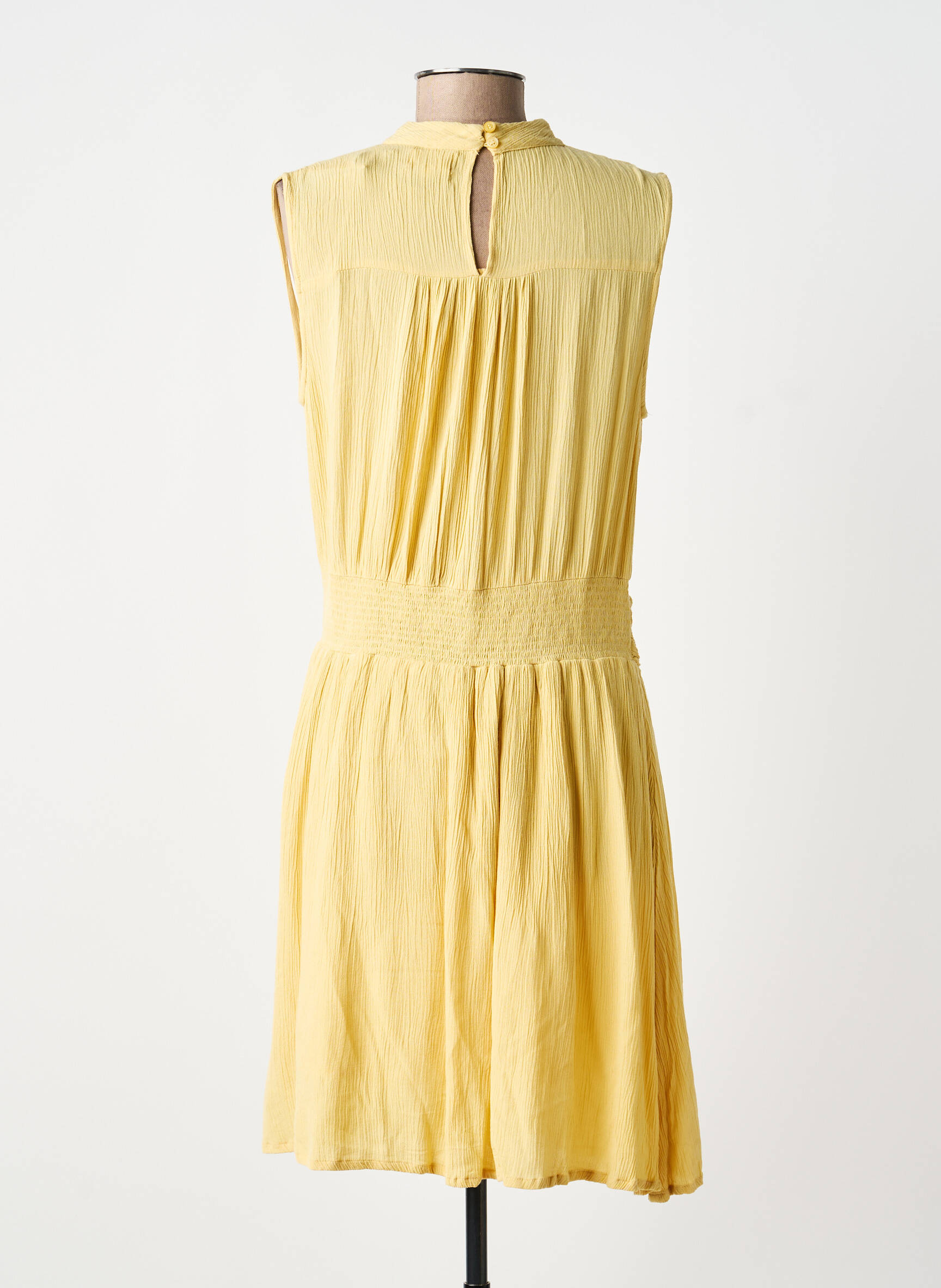 Robe courte sans manche sans manche jaune ANGE femme