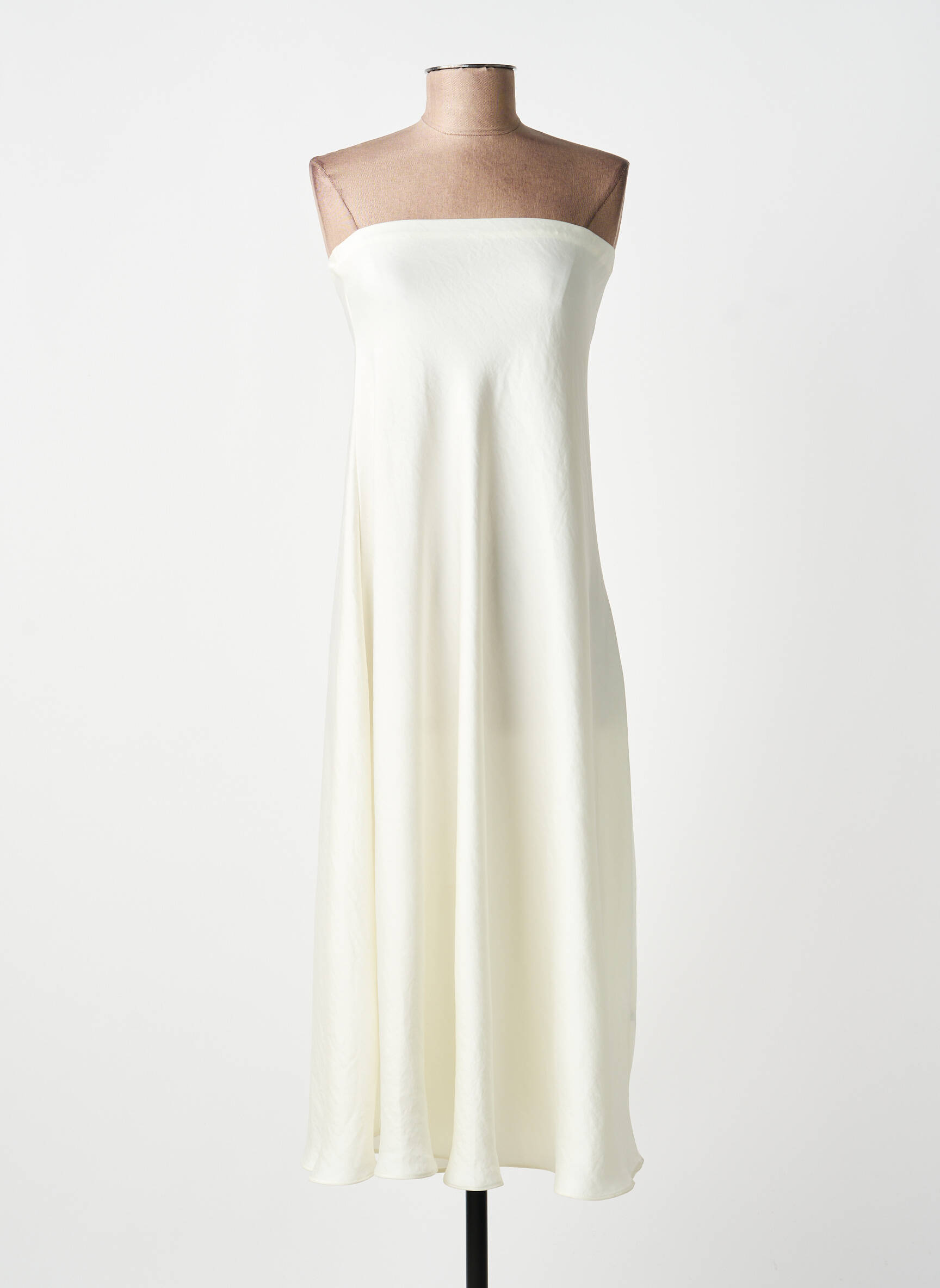 Robe mi-longue sans manche sans manche blanc ANGE femme
