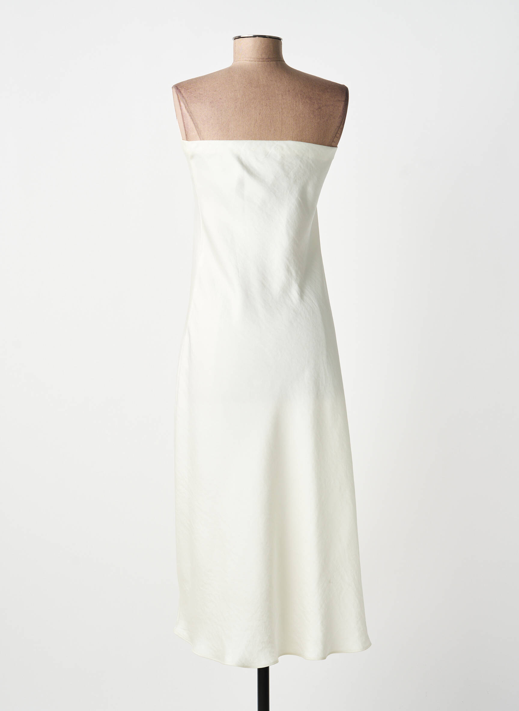 Robe mi-longue sans manche sans manche blanc ANGE femme