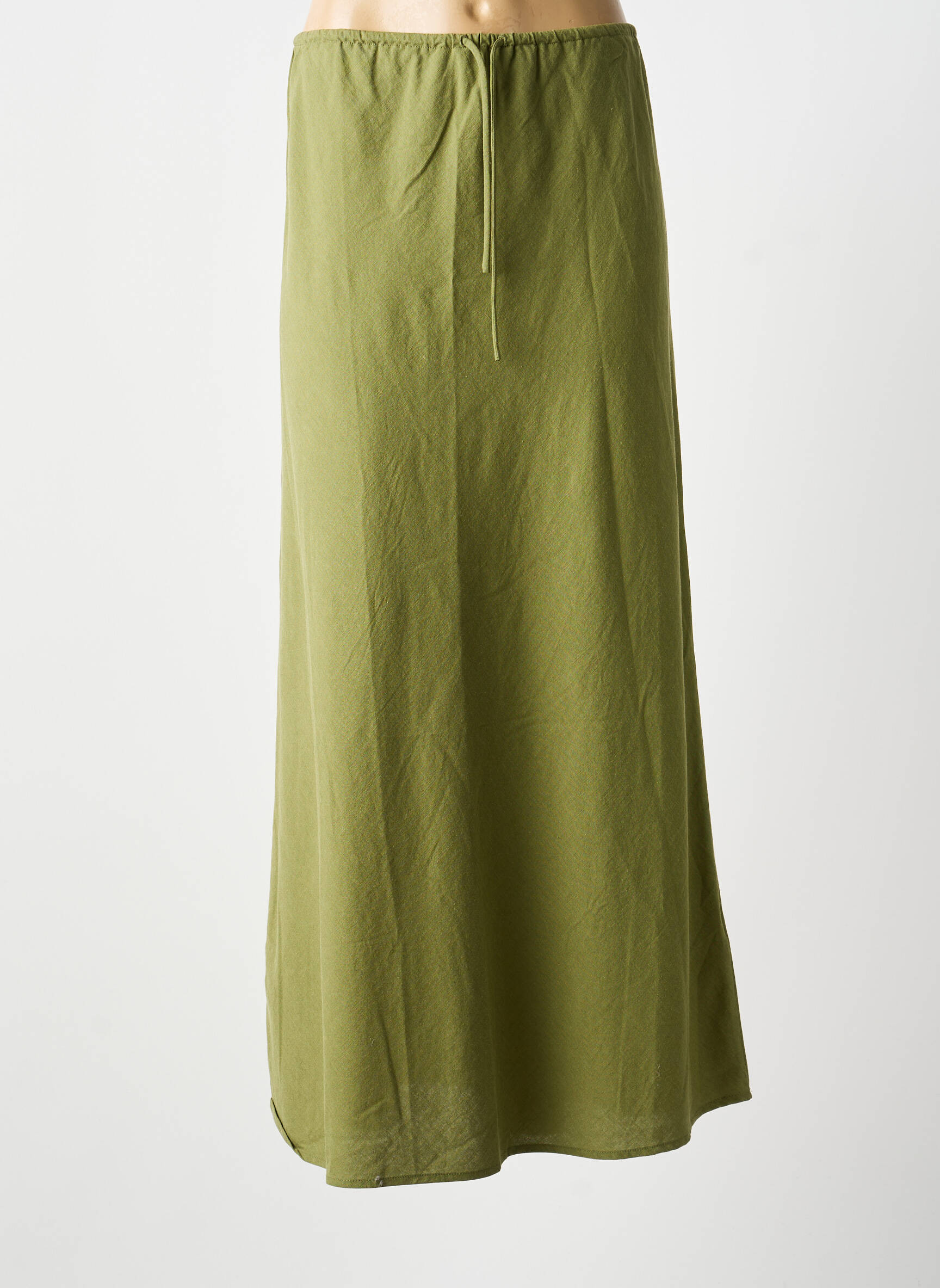 Jupe longue coupe fluide vert GRACE & MILA femme
