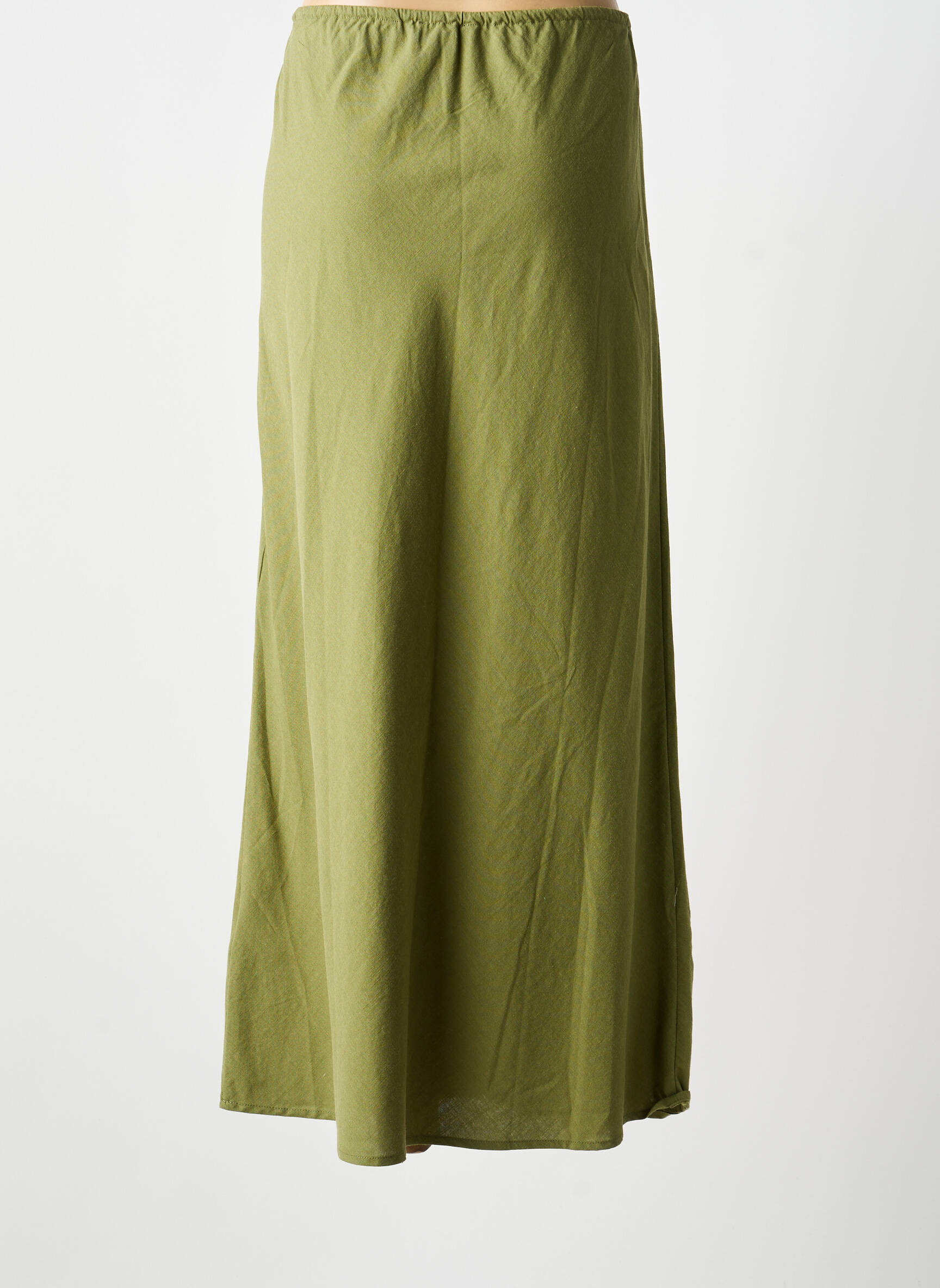 Jupe longue coupe fluide vert GRACE & MILA femme