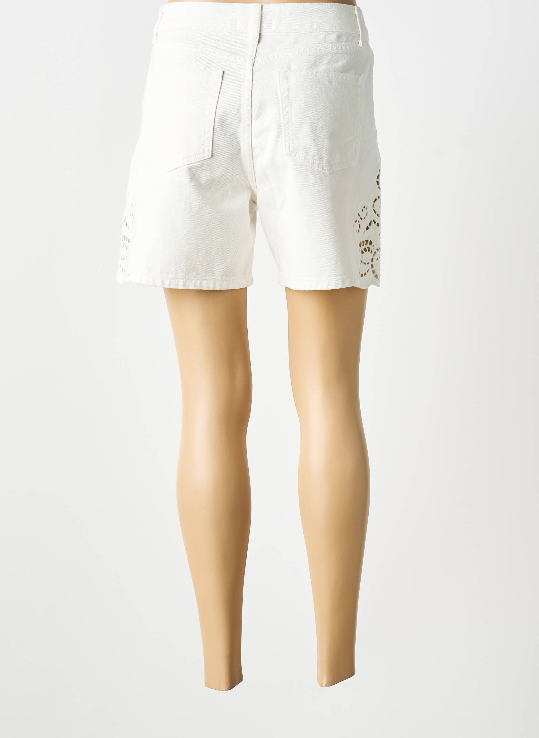 Short tissage denim taille normale beige ORAIJE femme