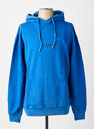 Sweat-shirt à capuche poches manches longues bleu IKKS homme