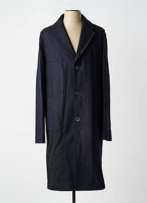 Manteau long coupe droite sans capuche bleu THE KOOPLES homme