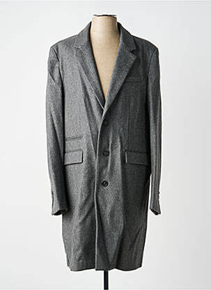 Manteau long coupe droite sans capuche gris THE KOOPLES homme