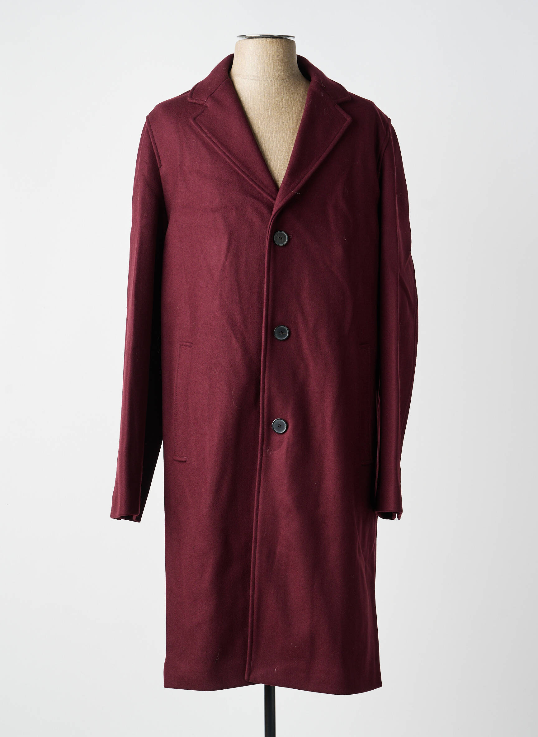 Manteau long coupe droite sans capuche violet THE KOOPLES homme
