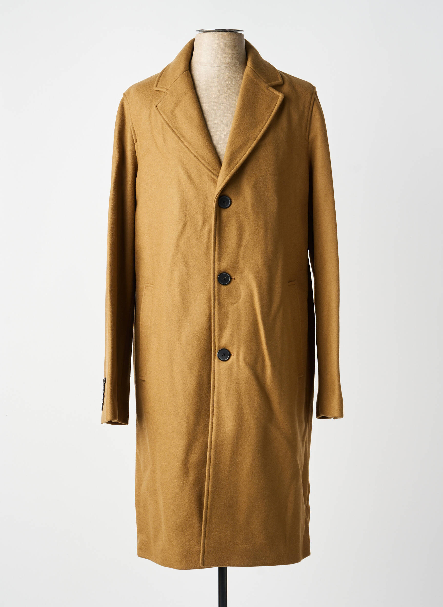 Manteau long coupe droite sans capuche vert THE KOOPLES homme