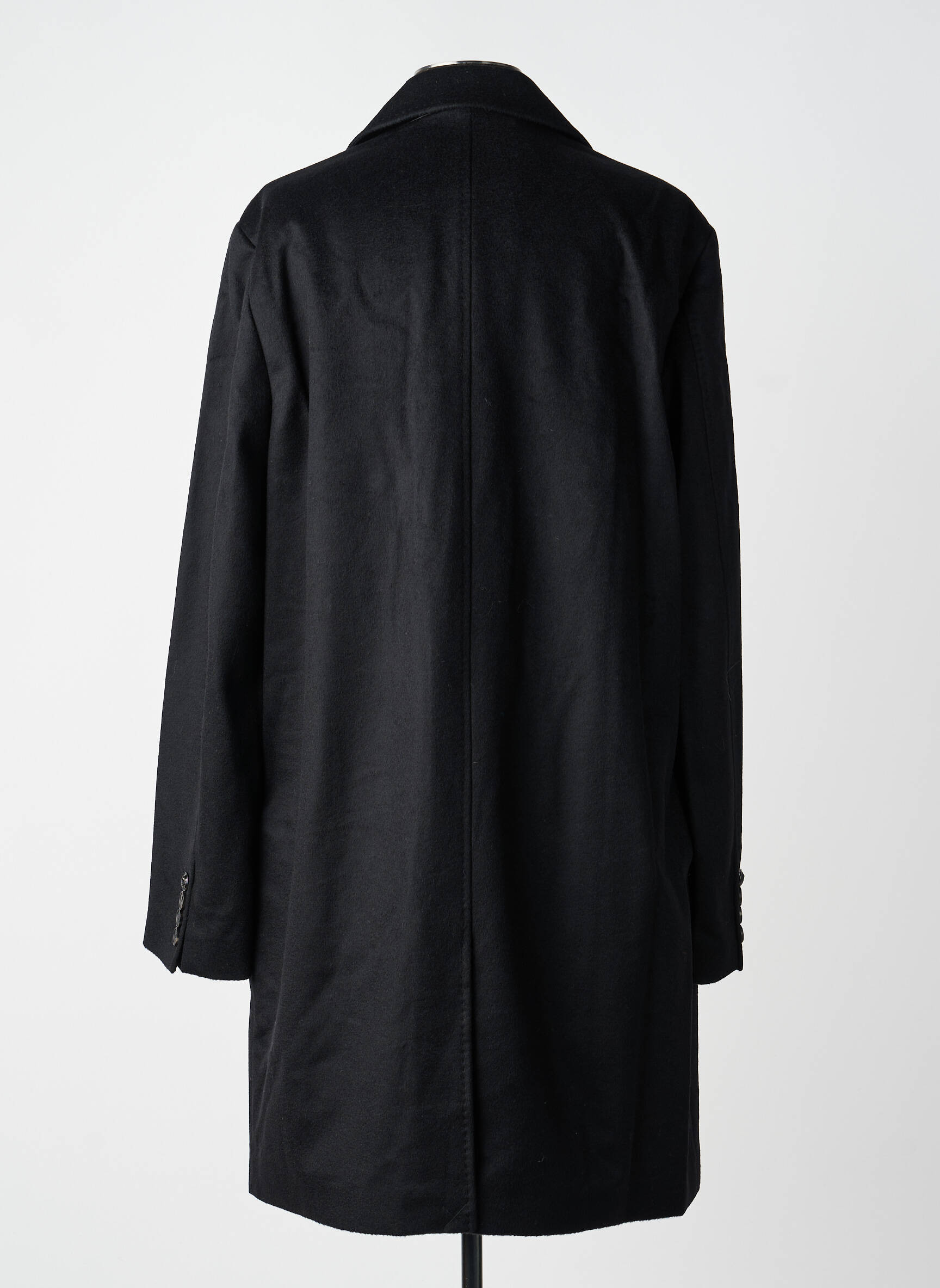 Manteau long coupe droite sans capuche noir THE KOOPLES homme