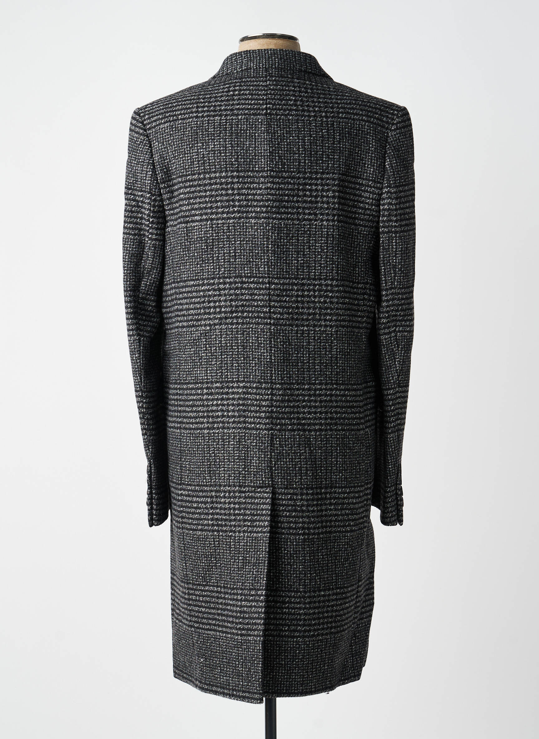Manteau long coupe droite sans capuche gris THE KOOPLES homme
