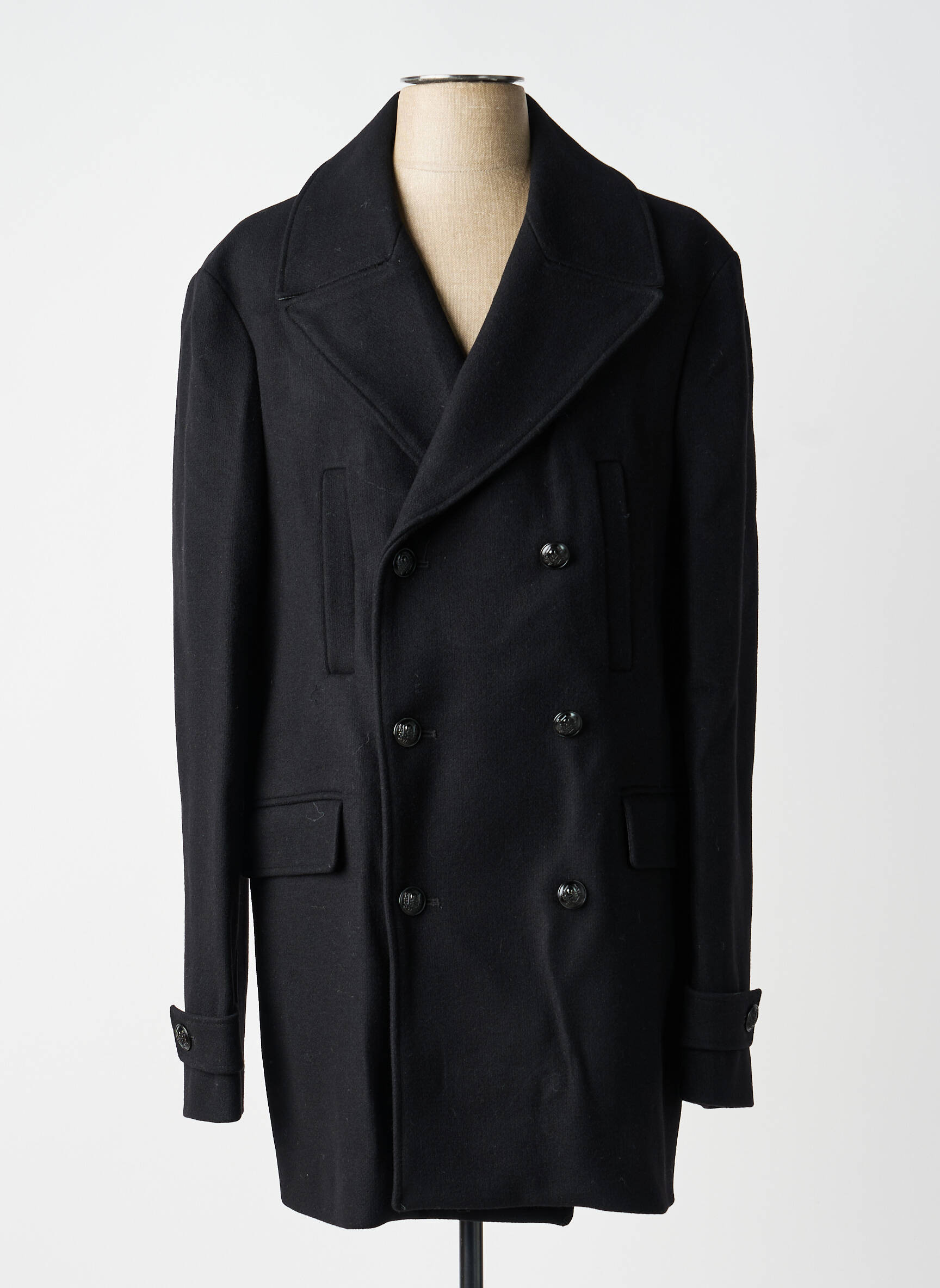 Manteau court coupe droite sans capuche noir THE KOOPLES homme