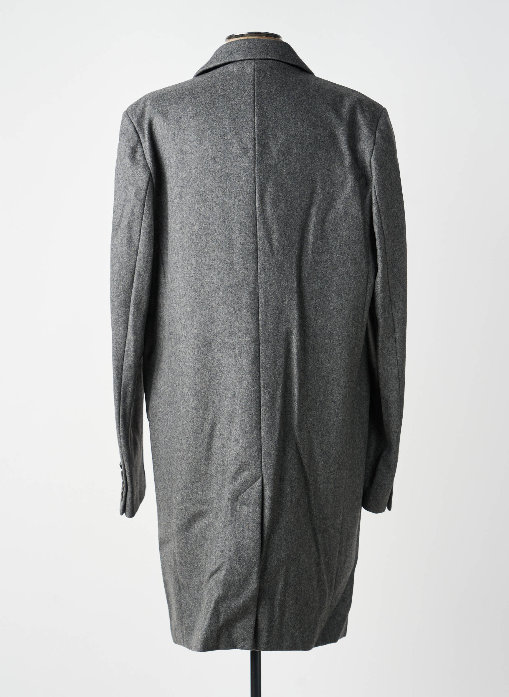 Manteau long coupe droite sans capuche gris THE KOOPLES homme