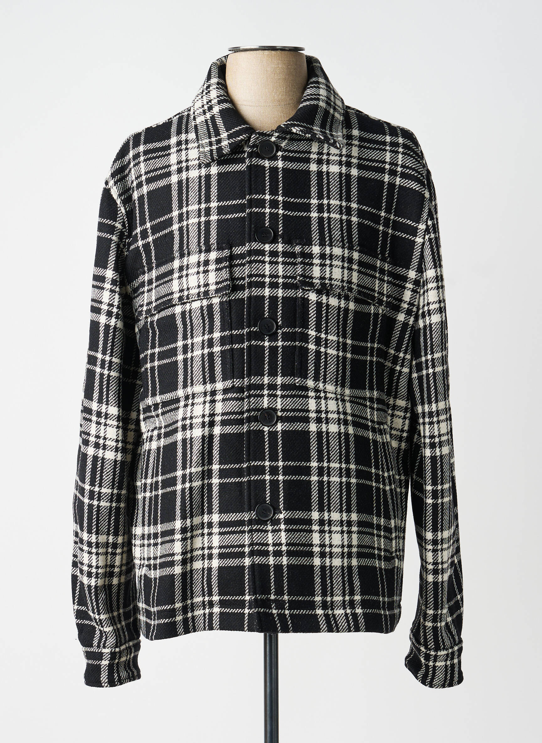 Veste casual fermeture boutonnée sur le devant noir THE KOOPLES homme