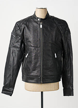 Veste en cuir poches noir THE KOOPLES homme
